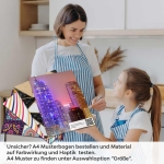 Mobile Preview: Küchenrückwand Folie Skylines im Schimmer der Nacht A4 Muster