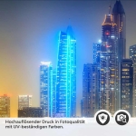 Mobile Preview: Küchenrückwand Folie Skylines im Schimmer der Nacht Detailbild 2