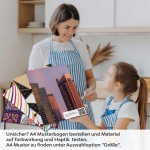 Mobile Preview: Küchenrückwand Folie Skylines im Morgenrot A4 Muster