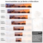 Mobile Preview: Küchenrückwand Folie Skylines im Morgenrot Höhe 60cm
