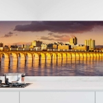 Mobile Preview: Küchenrückwand Folie Brücke im Wasser Hauptbild 1