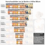 Mobile Preview: Küchenrückwand Folie bunte Häuser entlang der Promenade Höhe 80cm