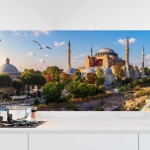 Mobile Preview: Küchenrückwand Folie Inselbrücke Hauptbild 1