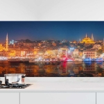 Mobile Preview: Küchenrückwand Folie Istanbul bei Nacht Hauptbild 1