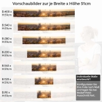Mobile Preview: Küchenrückwand Folie Kölns Ufer im sanften Dämmerlicht Höhe 51cm