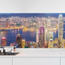 Mobile Preview: Küchenrückwand Folie Hong Kongs Skyline Hauptbild 1