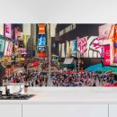 Mobile Preview: Küchenrückwand Folie Time Square bei Nacht Hauptbild 1