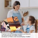 Mobile Preview: Küchenrückwand Folie Brücke & Stadt im feurigem Licht A4 Muster
