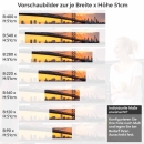Mobile Preview: Küchenrückwand Folie Brücke & Stadt im feurigem Licht Höhe 51cm