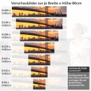 Mobile Preview: Küchenrückwand Folie Brücke & Stadt im feurigem Licht Höhe 80cm