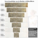Mobile Preview: Küchenrückwand Folie Rost & Beton - Ein Hauch von Vintage Höhe 80cm