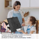 Mobile Preview: Küchenrückwand Folie Tiefschwarzer Beton-Look für Ihre elegante Küche A4 Muster