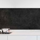 Mobile Preview: Küchenrückwand Folie Tiefschwarzer Beton-Look für Ihre elegante Küche Hauptbild
