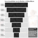 Mobile Preview: Küchenrückwand Folie Tiefschwarzer Beton-Look für Ihre elegante Küche Höhe 80cm