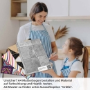 Mobile Preview: Küchenrückwand Folie Betonfliesen - Fliesenoptik für ein trendiges Ambiente A4 Muster