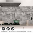 Mobile Preview: Küchenrückwand Folie Betonfliesen - Fliesenoptik für ein trendiges Ambiente Detailbild 1