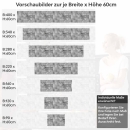 Mobile Preview: Küchenrückwand Folie Betonfliesen - Fliesenoptik für ein trendiges Ambiente Höhe 60cm