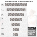 Mobile Preview: Küchenrückwand Folie rustikale Fliesen - Erdige Farben mit Steinstruktur Höhe 51cm