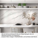 Mobile Preview: Küchenrückwand Folie Marmoroptik Weiß & Grau Artikelbild 1