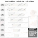 Mobile Preview: Küchenrückwand Folie Marmoroptik Weiß & Grau Höhe 51cm