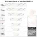 Mobile Preview: Küchenrückwand Folie Marmoroptik Weiß & Grau Höhe 60cm