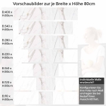 Mobile Preview: Küchenrückwand Folie Marmoroptik mit Goldakzenten Höhe 80cm