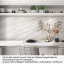 Mobile Preview: Küchenrückwand Folie Marmor-Look mit gelben Linien Artikelbild 1