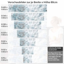 Mobile Preview: Küchenrückwand Folie abstrakte Marmorstruktur in Blautönen Höhe 80cm