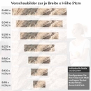 Mobile Preview: Küchenrückwand Folie Marmorstruktur in erdigen Tönen Höhe 51cm