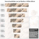 Mobile Preview: Küchenrückwand Folie Marmorstruktur in erdigen Tönen Höhe 60cm