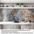 Mobile Preview: Küchenrückwand Folie industrieller Marmor Look Artikelbild 1