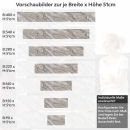 Mobile Preview: Küchenrückwand Folie Naturstein Marmoroptik Höhe 51cm