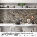 Mobile Preview: Küchenrückwand Folie Marmorstruktur Dunkelbraun mit feiner Maserung Artikelbild 1