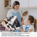 Mobile Preview: Küchenrückwand Folie Schwarz-Weiß Marmoroptik A4 Muster