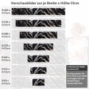 Mobile Preview: Küchenrückwand Folie Schwarz-Weiß Marmoroptik Höhe 51cm