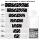 Mobile Preview: Küchenrückwand Folie Schwarz-Weiß Marmoroptik Höhe 60cm