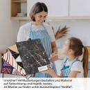 Mobile Preview: Küchenrückwand Folie Schwarz-Braun Marmordesign A4 Muster