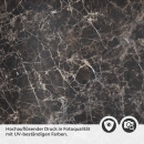 Mobile Preview: Küchenrückwand Folie Schwarz-Braun Marmordesign Detailbild 2