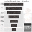 Mobile Preview: Küchenrückwand Folie Schwarz-Braun Marmordesign Höhe 60cm