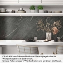 Mobile Preview: Küchenrückwand Folie edler Marmorlook in Dunkelgrau Artikelbild 1