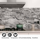 Mobile Preview: Küchenrückwand Folie Graues Naturmauerwerk - Rustikales Steinwand-Design Detailbild 1