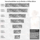 Mobile Preview: Küchenrückwand Folie Graues Naturmauerwerk - Rustikales Steinwand-Design Höhe 60cm