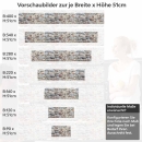 Mobile Preview: Küchenrückwand Folie Mauerwerkoptik - Charme in Landhausstill Höhe 51cm