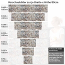 Mobile Preview: Küchenrückwand Folie Mauerwerkoptik - Charme in Landhausstill Höhe 80cm