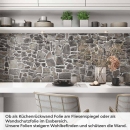 Mobile Preview: Küchenrückwand Folie Mauerdesign - Perfekt für Landhausküchen Artikelbild 1