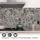 Mobile Preview: Küchenrückwand Folie Mauerdesign - Perfekt für Landhausküchen Detailbild 1