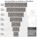 Mobile Preview: Küchenrückwand Folie Mauerdesign - Perfekt für Landhausküchen Höhe 80cm