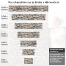 Mobile Preview: Küchenrückwand Folie Landhausmauer - Natürliches Flair für Ihre Küche Höhe 60cm
