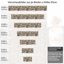 Mobile Preview: Küchenrückwand Folie Flusssteinmauer - Ländliches Ambiente Höhe 51cm