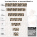 Mobile Preview: Küchenrückwand Folie Flusssteinmauer - Ländliches Ambiente Höhe 60cm